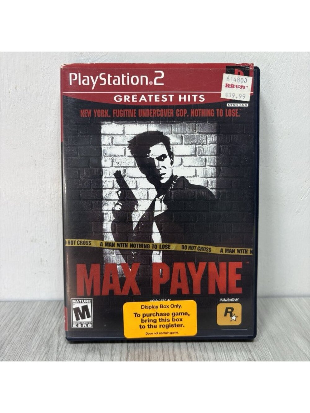 Max Payne Sony PlayStation 2 2001 PS2 Greatest Hits No Manual Video Game